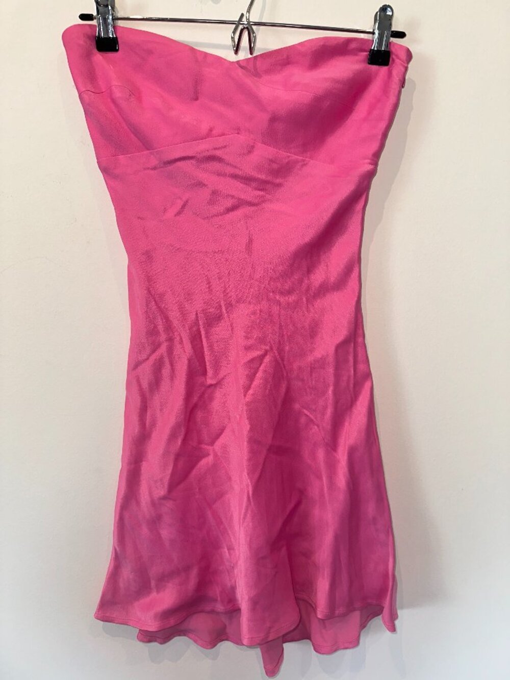 MESHKI Hot Pink Strapless Bodycon Mini Dress
